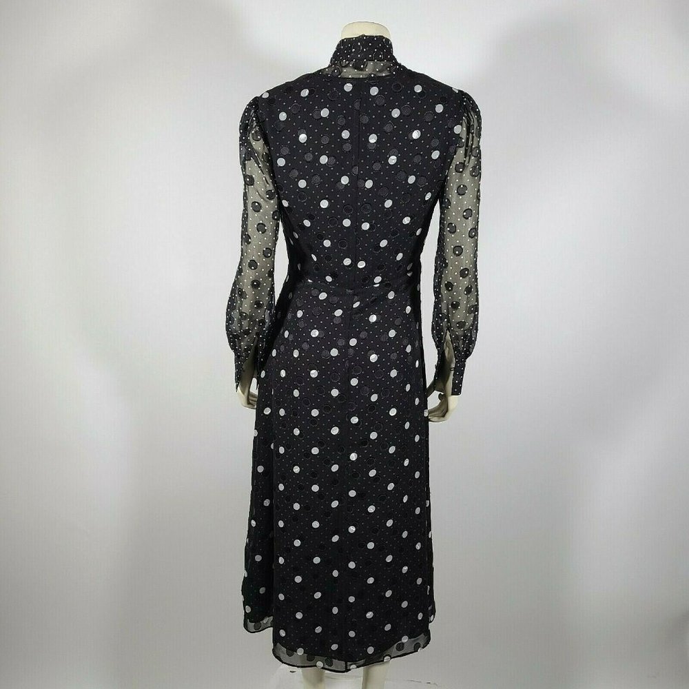 TOMMY HILFIGER Zendaya Black White Dot Dress - 6 - Picture 5 of 6